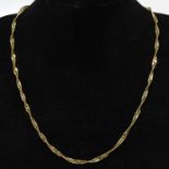 A 9ct gold fancy link necklace, weight 8.5g.