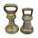 Two 19th century 7lb bell weights.