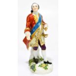 MEISSEN; a porcelain figure of an Emperor on floral encrusted base, height 21cm.Condition Report: