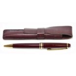 MONTBLANC; a propelling ballpoint pen with outer case, case unmarked.