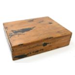 A pine box, height 15cm, width 57cm, depth 44cm.