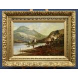 MAXWELL SCOTT: oil on canvas, depicting a loch, signed lower left, 75cm x 50cm, framed.