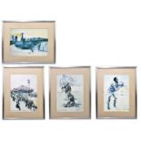 HAROLD FRANCIS RILEY DL DLITT FRCS DFA ATC (1934-2023); a group of four prints, one signed and