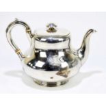 X JOHN WILMIN FIGG; a William IV hallmarked silver teapot of baluster form, engraved with family