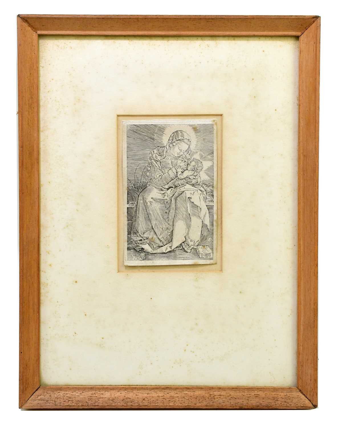 AFTER ALBRECHT DÜRER; two engravings, 'St Christopher' and 'The Virgin with Swaddled Child', each - Image 4 of 6