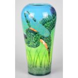 SALLY TUFFIN FOR DENNIS CHINAWORKS; a cylindrical vase with rounded shoulder, decorated with