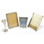 WILLIAM HAIR HASELER; a George VI hallmarked silver mounted easel back photograph frame,