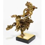 † SEAN RICE (1931-1997); bronze figure group, 'The Expulsion', on square base, signed to the