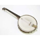 SLINGERLAND; a model Mabel four string banjo, serial number 2031.Condition Report: Scuffs and