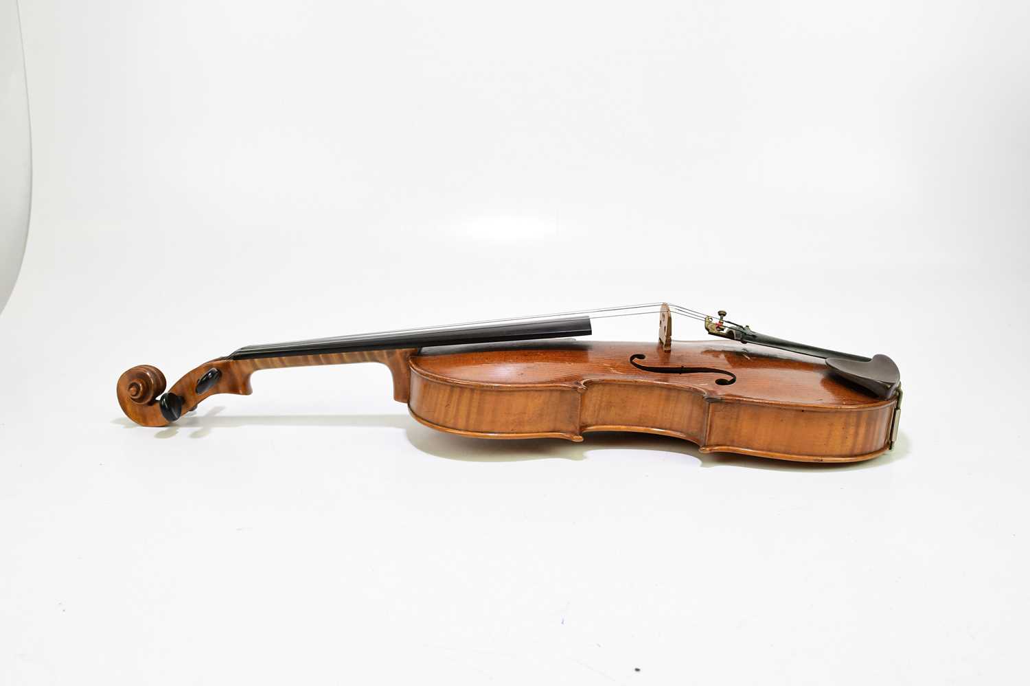 A full size violin, probably French, with interior label 'Carlo Storioni Cremonensis Faciebat 1897', - Image 4 of 7