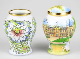 MOORCROFT; a limited edition jar and cover decorated in the 'Pride of Buckingham' pattern, height