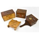 MASONIC INTEREST; three voting boxes, together with plaque inscribed 'RAOB, Integrity Lodge, 11.