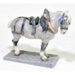 ROYAL COPENHAGEN; a large ceramic model of a shire horse, model 471, signed CJ Buenesen and numbered