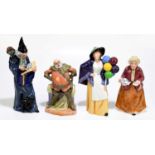 ROYAL DOULTON; a group of four figures comprising HN2054 'Falstaff', HN2935 'Balloon Lady, HN2877 '