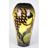 SALLY TUFFIN FOR DENNIS CHINAWORKS; a large vase of shouldered form decorated with koi carp, bears