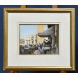 † ROBERT 'BOB' RICHARDSON (born 1938); pastel, 'Lunch at Cafe Florian (Venice)', signed, 26 x 35.