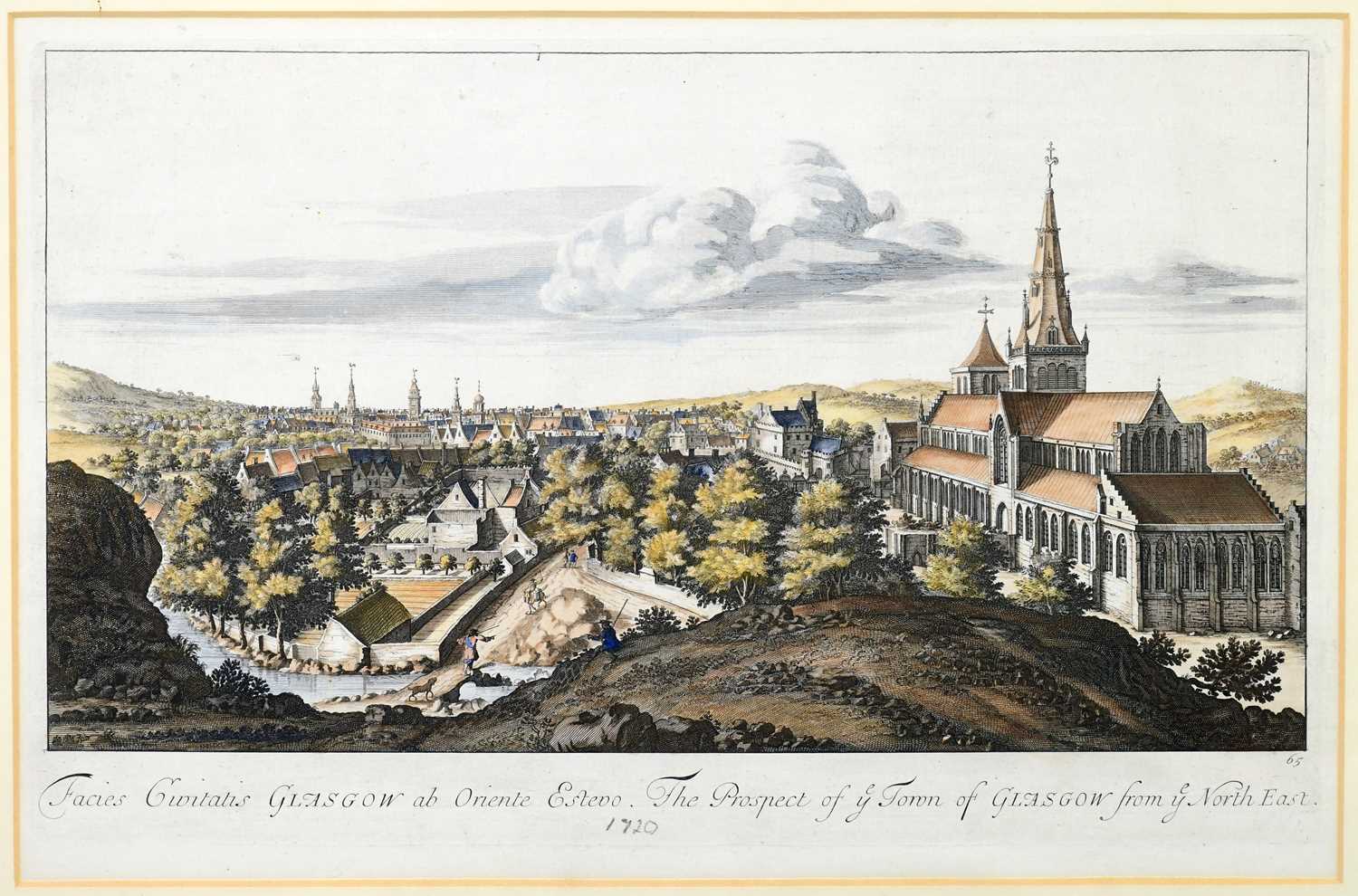 FACIES CIVITATIS GLASGOW AB ORIENTE ESTEVO - THE PROSPECT OF YE TOWN OF GLASGOW FROM YE NORTH - Image 2 of 3