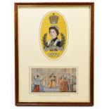 MACCLESFIELD SILK; two Macclesfield silks comprising the Coronation of Queen Elizabeth II 1953 and
