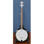 COUNTRYMAN; a five string banjo, together with soft case.