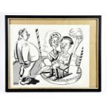 † EMILIO COIA (1911-1997); original cartoon depicting the actor Anton Walbrook and director Henry