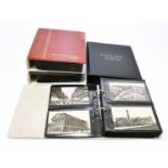 Four postcard albums, various scenes and subjects to include transports, Tissington village,
