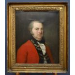 LATE 18TH CENTURY ENGLISH SCHOOL; oil on canvas, a portrait of an army officer, 64 x 53cm, unsigned,