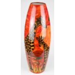 ANITA HARRIS; a large and impressive limited edition vase of ovoid form, decorated in the '