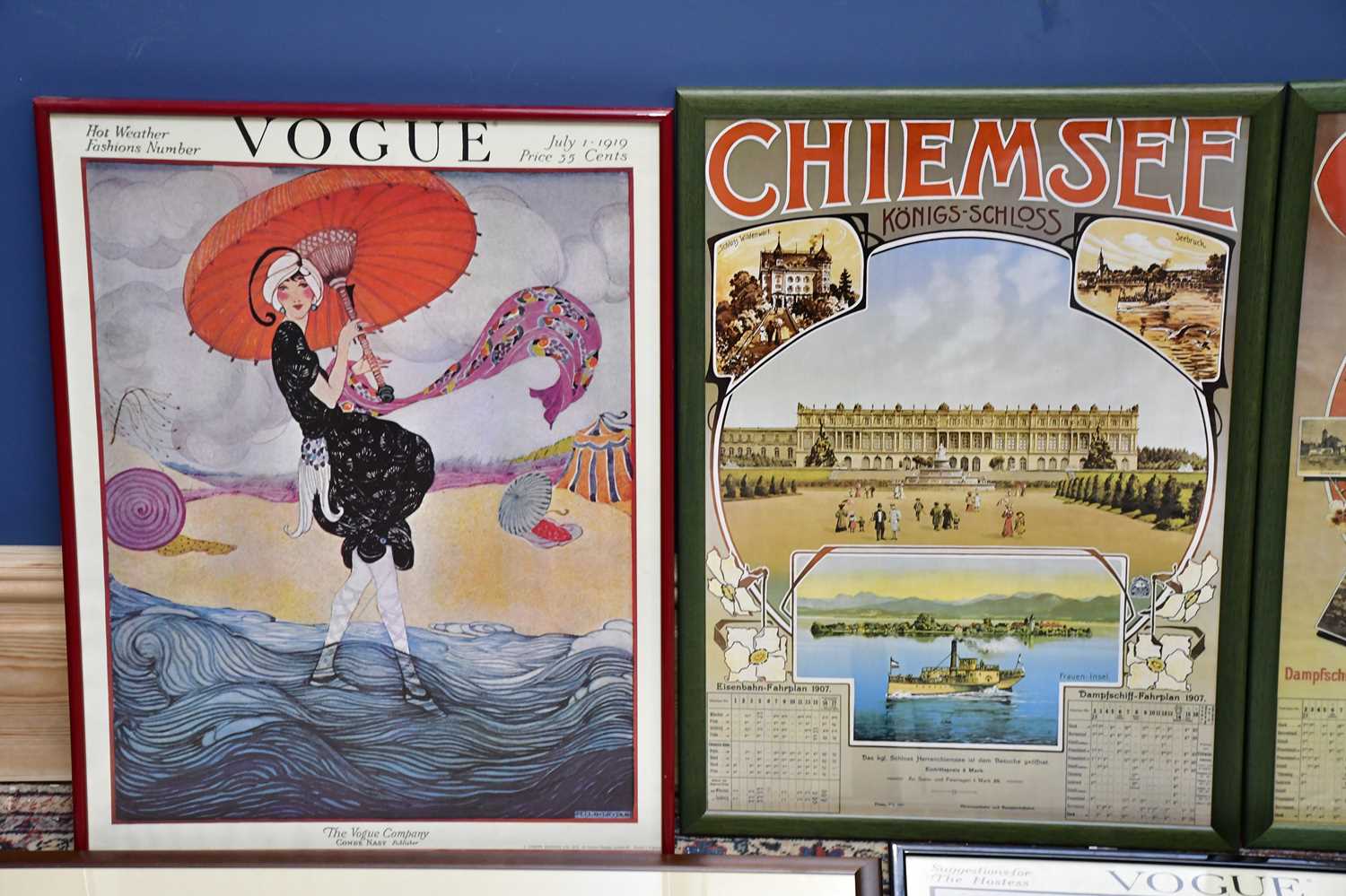 A Hook Norton brewery poster, two Chiemsee prints and two Vogue prints. - Image 2 of 4