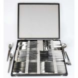 ARNE JACOBSON AND MICHAELSON; a Danish stainless steel sixty piece stainless steel cutlery set, in