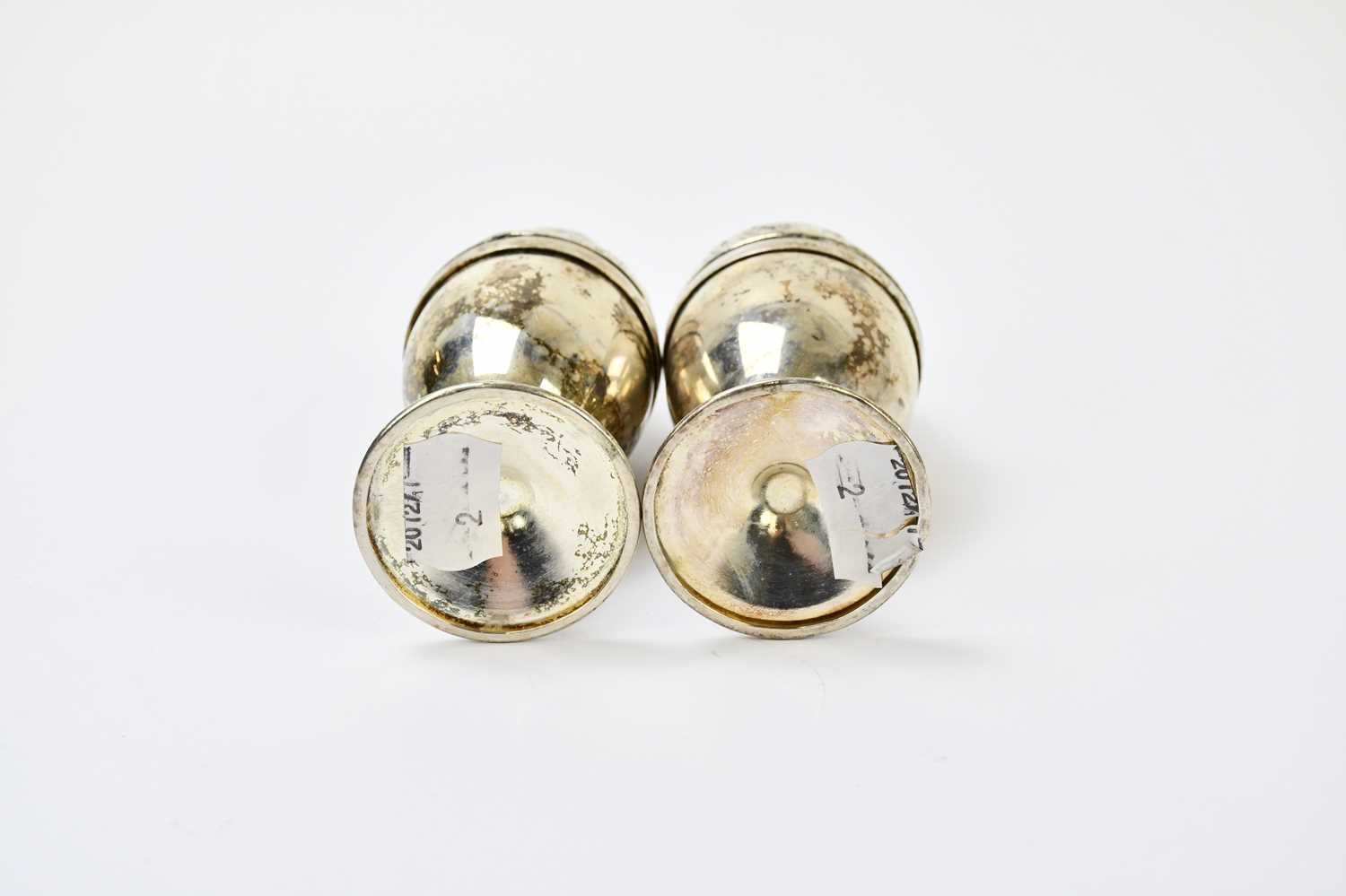 A pair of contemporary novelty silver plated egg cups and covers, modelled as chicks, height 11. - Image 4 of 5