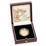 ROYAL MINT; a 1999 gold proof sovereign, encapsulated and in case with certificae.