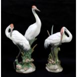 LLADRO; two models of storks, one example boxed.Condition Report: Shortest model with chips to