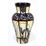 NICOLA SLANEY FOR MOORCROFT; a contemporary vase decorated in the 'Delune' pattern, signed and dated
