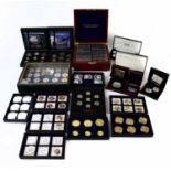 A large collection of assorted coins, to include a cased set of 2018 silver coin collection, a cased
