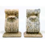 A pair of plaster corbels/wall mounts, 35cm.