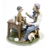 LLADRO; a ceramic group of Geppetto and Pinocchio, no.5396, height 24cm.Condition Report: The