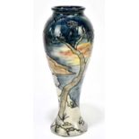 ANJI DAVENPORT FOR MOORCROFT; a meiping shaped vase decorated in the 'Daybreak' pattern, signed in