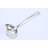 An 18th century hallmarked silver Old English pattern sauce ladle, marks slightly indistinct, length