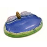 ROYAL DOULTON; a stoneware soap dish modelled with a dragonfly, impressed marks, width 15cm.