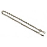 A hallmarked silver watch chain, length 40cm, approx weight 0.91ozt/28.4g.