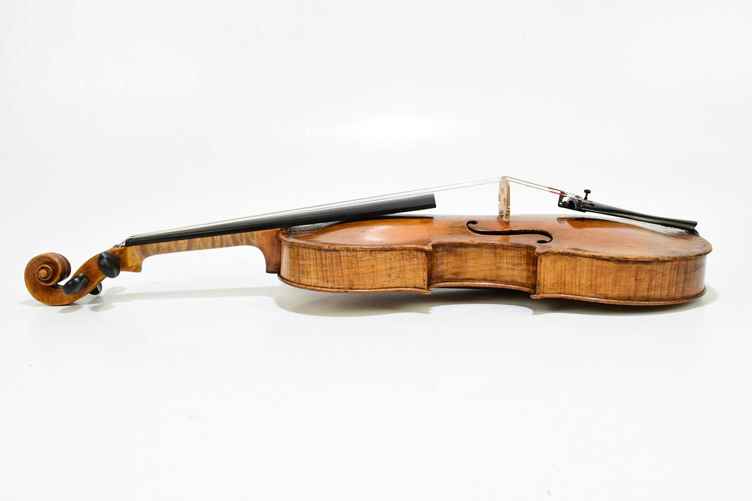 A full size violin, probably French, with one-piece back, length 35.5cm, unlabelled.Condition - Image 2 of 15