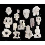 A collection of Iniet carving fragments, East New Britain, Papua New Guinea. Additional Information: