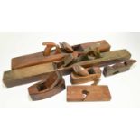 R J H CLARKE; a woodworking plane, together with five further woodworking planes (6).