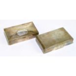 TURNER & SIMPSON; a George VI hallmarked silver cigarette box of rectangular form with cedarwood