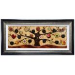 † KERRY DARLINGTON; acrylic on board, 'Tree of Life', signed lower right, 100 x 37cm, framed.