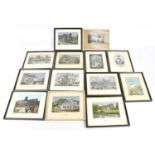 A collection of thirteen framed Macclesfield silks to include the 1977 Silver Jubilee, The Hanging