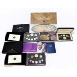 ROYAL CANADIAN MINT; a 2012 silver proof coin set, in case with booklet, a 2008 proof coin set, a