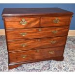 A 19th century mahogany chest of two short over three long drawers, height 103cm, width 114cm, depth