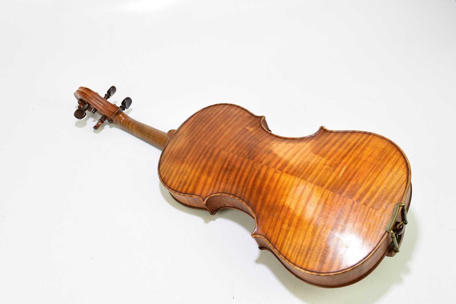 A good full size English violin by George Hudson, Skegness, with interior label 'Made by George - Image 5 of 7