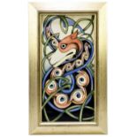 MOORCROFT; a rectangular wall plaque produced for the Moorcroft Collector' Club, decorated with a